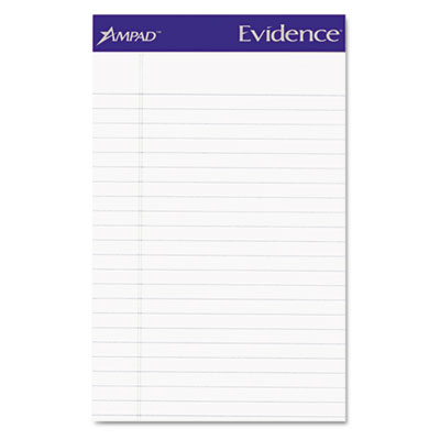 Picture of Ampad 20154 Evidence Recycled Pads  Jr. Legal/Margin Rule  5 x 8  WE  12 50-Sheet Pads