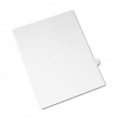 Picture of Avery 01420 Avery-Style Legal Side Tab Dividers  One-Tab  Title T  Letter  White  Pack of 25