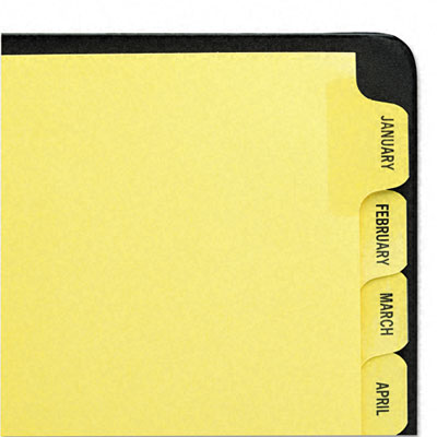 Picture of Avery 11307 Reinforced Laminated Tab Dividers  12-Tab  Months  Letter  Buff  12 per Set