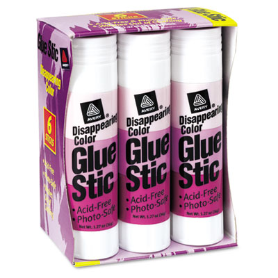 Picture of Avery 98071 Purple Application Permanent Glue Stics  1.27 oz  6 Pack