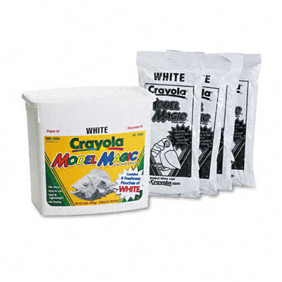 Picture of Binney & Smith 574400 Model Magic Self-Hardening Modeling Compound  Four 8oz Pouches per Bucket  White