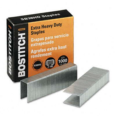 Picture of Stanley Bostitch SB38HD1M Heavy-Duty Staples for B380HD-Blk Auto 180 Stapler  1000/box