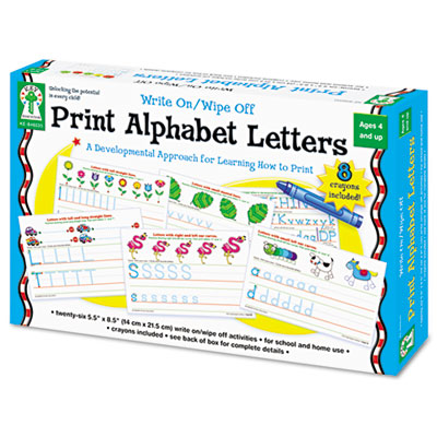 Picture of Carson-Dellosa 846035 Write-On/Wipe-Off Print Alphabet Letters Activity Set  Ages 4 and Up