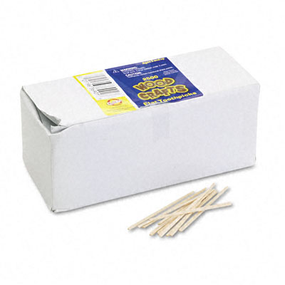 Picture of Chenille Kraft 369001 Flat Wood Toothpicks  2 500 per Pack
