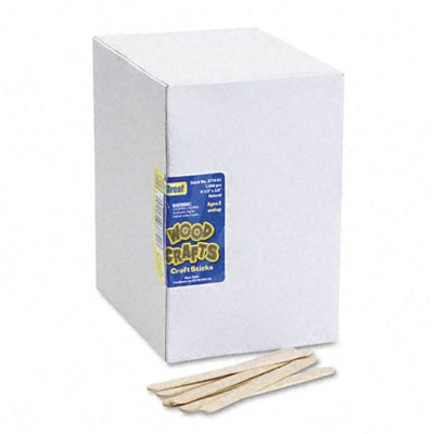 Picture of Chenille Kraft 377401 Natural Wood Economy Grade Craft Sticks  4-1/2   x 3/8    1000 per Box