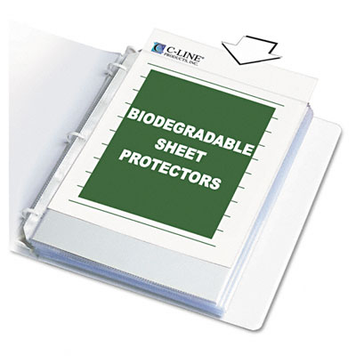 Picture of C-Line 62607 Ecological Sheet Protector  Standard  8-1/2 x 11  Clear  50/box