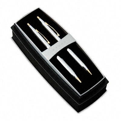 Cross Classic Century Medalist Ballpoint Pen and Pencil Set Chrome 