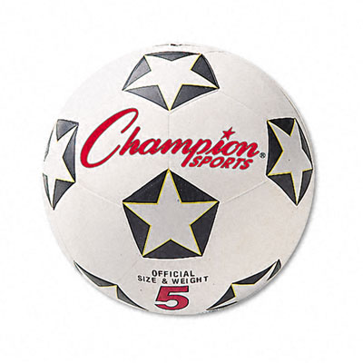 Picture of Champion Sport SRB5 Soccer Ball  Rubber/Nylon  6    White/Black