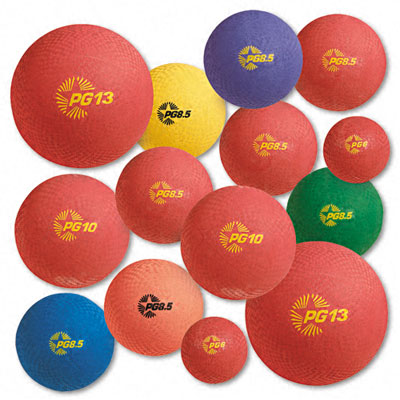 Picture of Champion Sport UPGSET1 Playground Ball Set  Multi-Size  Multi-Color  Nylon  12 per Set