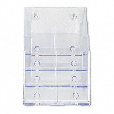 Picture of Deflect-O 77441 Four-Tier Plastic Desktop Literature Display Rack  Clear