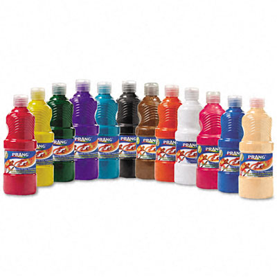 Picture of Dixon 21696 Ready-to-Use Tempera Paint  16 Ounces  12 Assorted Colors per Set