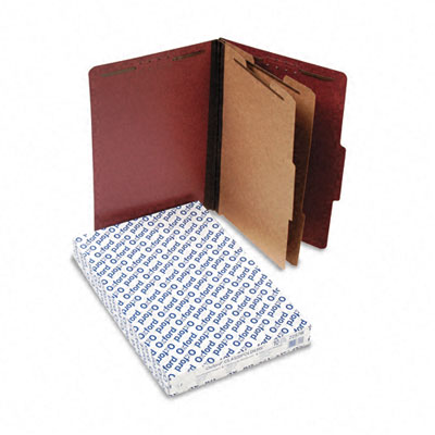 Picture of Esselte Pendaflex 2257R Pressboard Classification Folders  Legal  6-Section  Red  10/box