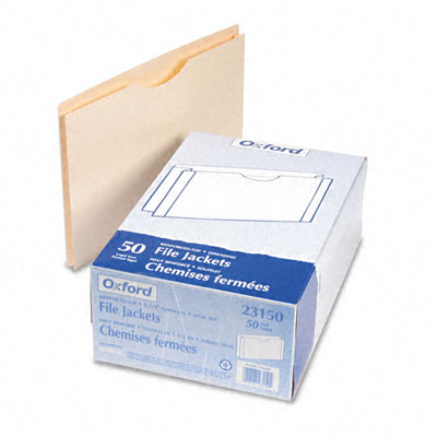 Esselte Pendaflex 23150 Double-Ply Tabbed File Jacket with 1-1/2   Expansion  Lgl  Manila  50/Bx