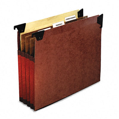 Esselte Pendaflex 3 Expansion Swing Hook Hanging File Pockets Manila Letter Red Five per Box
