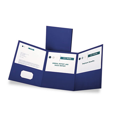 Picture of Esselte Pendaflex 59802 Tri-Fold Folder With 3 Pockets  Holds 150 Letter-Size Sheets  Blue
