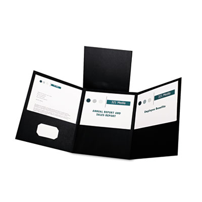 Picture of Esselte Pendaflex 59806 Tri-Fold Folder With 3 Pockets  Holds 150 Letter-Size Sheets  Black