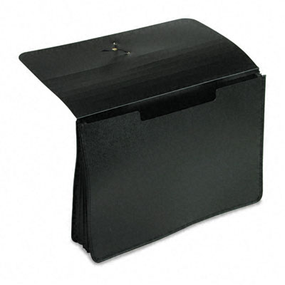 Expanding Portfolio - Black - Legal Size - 1 Pocket - Durable Poly