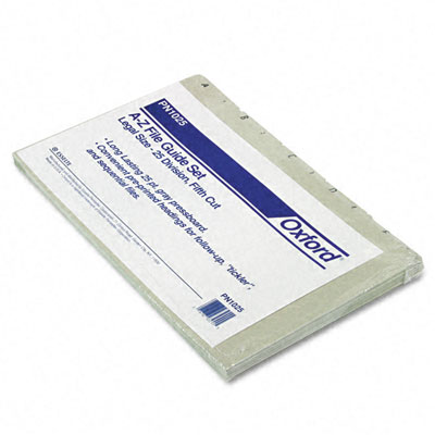 Esselte Pendaflex PN1025 Recycled Top Tab File Guides  Alpha  1/5 Tab  Pressboard  Legal  25/Set