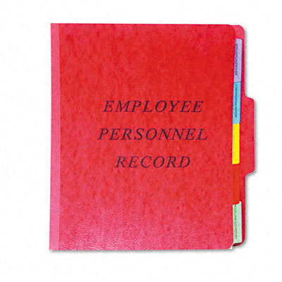 Esselte Pendaflex Vertical Personnel Folders 1/3 Cut Top Tab Letter Red