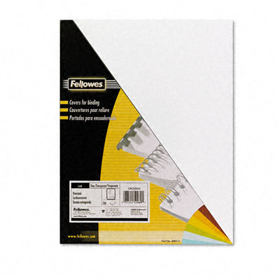 Picture of Fellowes 52089 PVC Presentation Binding System Covers  8 1/2 x 11  Clear  100 per Pack