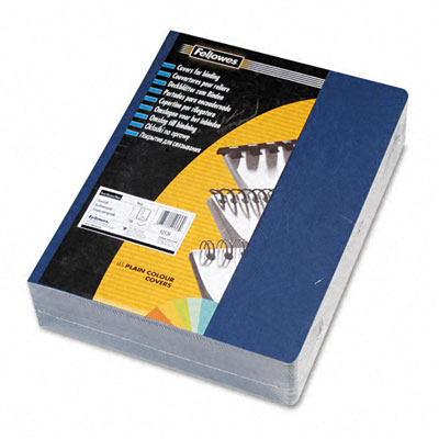 Picture of Fellowes 52136 Classic Grain Texture Binding System Covers  8 3/4 x 11 1/4  Navy  200 per Pack