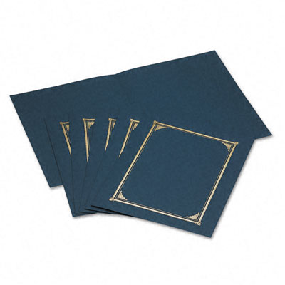 Picture of Geographics 45332 Certificate/Document Cover  Linen Stock  Navy Blue  Six per Pack