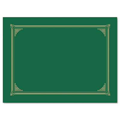 Picture of Geographics 47399 Certificate/Document Cover  80lb Linen  12 1/2 x 9 3/4  Green  6/PK