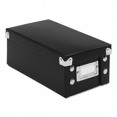 Picture of Ideastream SNS01573 Snap N Store Collapsible Index Card File Box Holds 1100 3 x 5 Cards  Black
