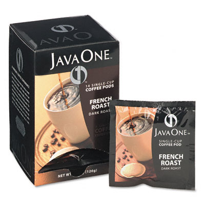 Picture of Java 30800 Single Cup Coffee Pods  French Roast  14 Pods/Box