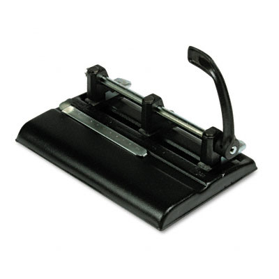 Picture of Master Products 1325B 40-Sheet Lever Action 2- to 7-Hole Adjustable Punch  9/32   Holes  Black