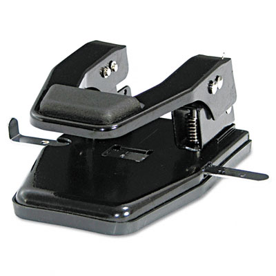 Picture of Master Products MP250 40-Sheet Heavy-Duty Two-Hole Punch  9/32   Holes  Padded Handle  Black