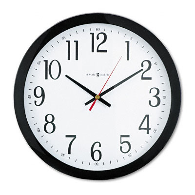 Gallery Wall Clock  16in  Black  1 AA Battery -  Howard Miller Clock, HO32542