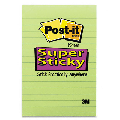 Picture of 3M 6603SSUC Super Sticky Ultra Notes  4 x 6  Five Colors  Three 90-Sheet Pads Pack