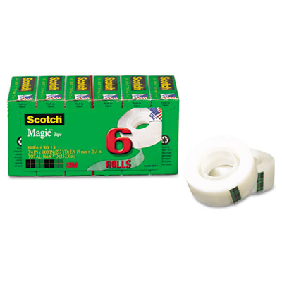 Picture of 3M 810K6 3/4&quot; x 28 Yards Magic Tape Refill - 6 per Pack
