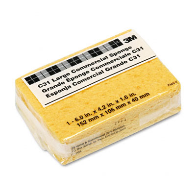 Picture of 3M C31 Commercial Cellulose Sponge  Yellow  4-1/4 x 6