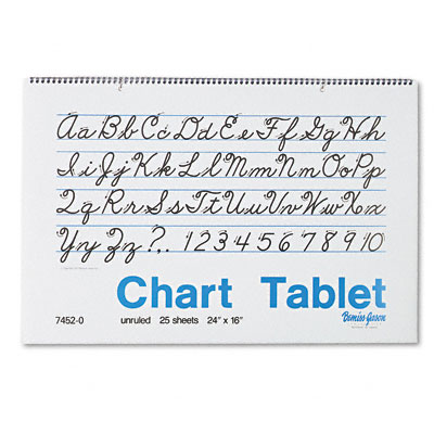 Pacon 74520 Chart Tablets  Unruled  24 x 16  White  25 Sheets per Pad