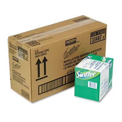 Picture of Procter & Gamble 33407CT Swiffer Sweeper Dry Refill System  Cloth  WE  32/box  6/carton