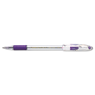 Picture of Pentel BK91V R.S.V.P. Ballpoint Pen Translucent Brl Violet Ink Med 1.0 mm Pack of 12