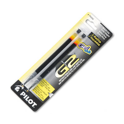 Picture of Pilot 77232 Refill for G2 Gel  Dr. Grip Gel/Ltd  ExecuGel G6  Q7  Ex Fine  Black  2/pk