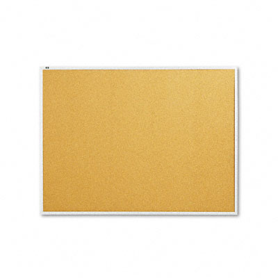 Picture of Quartet 2304 Cork Bulletin Board  Natural Cork/Fiberboard  48 x 36  Aluminum Frame
