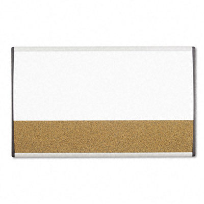 ARCCB3018 Magnetic Dry Erase/Cork Board  Painted Steel  18 x 30  White/Aluminum Frame -  Quartet