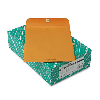 Picture of Quality Park 38190 Clasp Envelope  Recycled  9 x 12  28lb  Light Brown  100/box