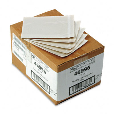 Picture of Quality Park 46996 Clear Front Self-Adhesive Packing List Envelope  6 x 4 1/2  1000/box