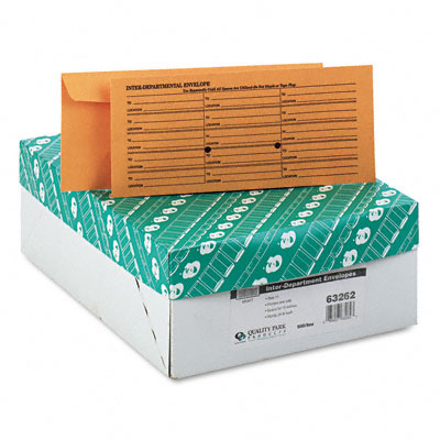 Light Brown Fold Flap Kraft Trade Size Interoffice Envelope  #11  500/box