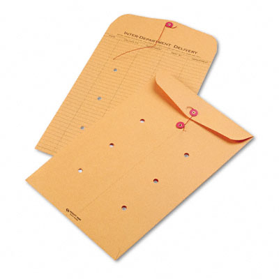 Light Brown Kraft String & Button Interoffice Envelope  10 x 15  100/carton