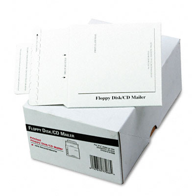 Recycled Foam-Lined Multimedia Mailer  Contemporary  5 x 5  White  25/box