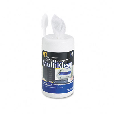 Picture of Read Right RR1407 Office Equipment MultiKleen Wet Wipes  Cloth  3-1/4 x 3-1/4  75/Tub