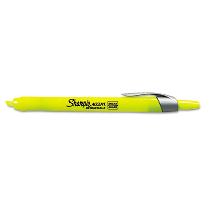 Sanford Ink  Accent Retractable Highlighter Micro Chisel Tip Fluorescent Yellow Pack of 12