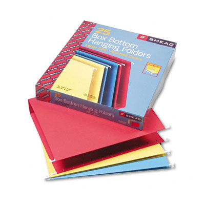 Picture of Smead 64264 2   Capacity Box Bottom Hanging Folders  Letter  Assorted  25/Box
