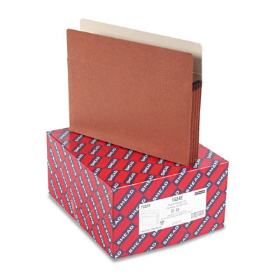 3 1/2   Expansion Drop Front Pocket  Straight  Redrope  Letter  MLA/Red  25/Bx